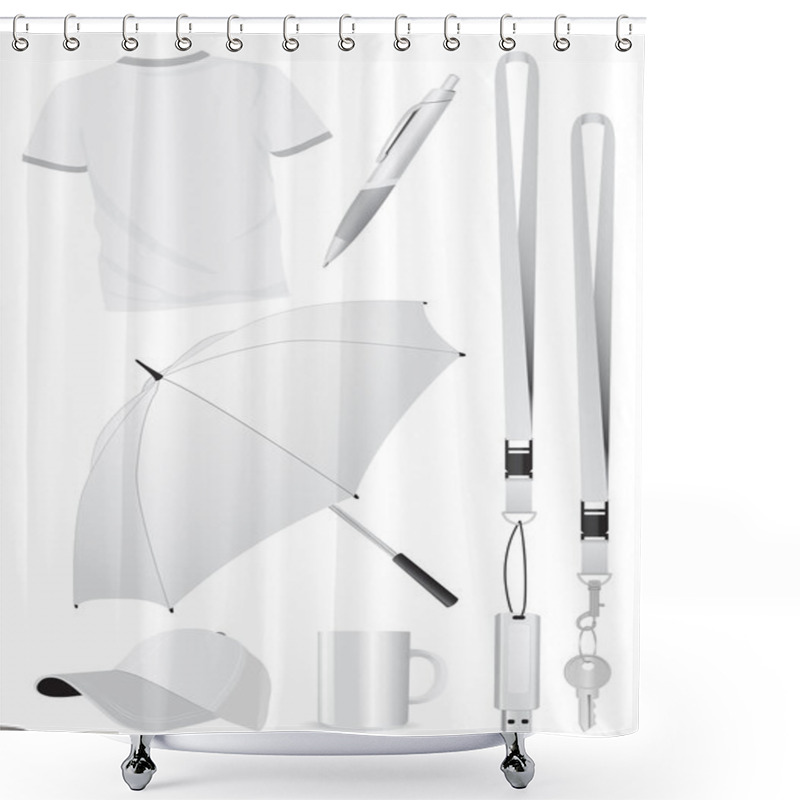 Personality  Blank Promotion Gift Mock-ups Shower Curtains