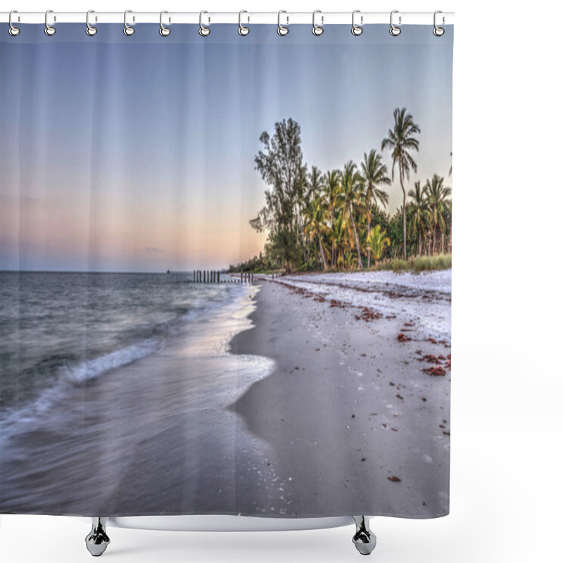 Personality  Shoreline Of Port Royal Beach At Sunrise In Naples, Florida Shower Curtains