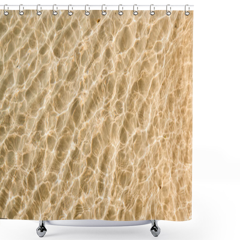 Personality  Clear Surface Of Wave Water On Beach Bright Sunlight See Sand On The Ground. Shower Curtains