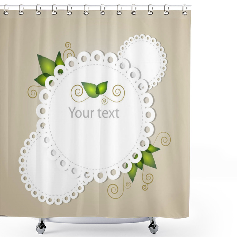 Personality  Vector Floral Frame. Vector Illustration. Shower Curtains