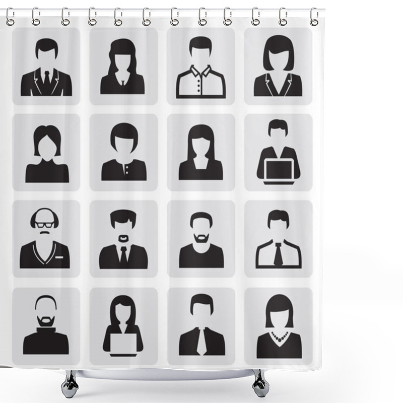 Personality  Avatar Icons Shower Curtains