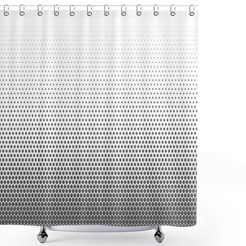 Personality  Background Of Gray Circles Of Different Sizes On A White Field. Shower Curtains