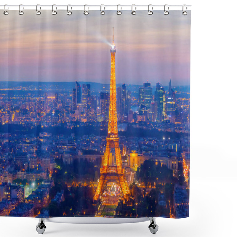 Personality  Beautiful View On Paris In The Evening Shower Curtains