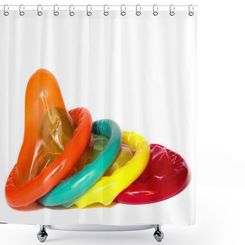 Personality  Colour Condoms Shower Curtains