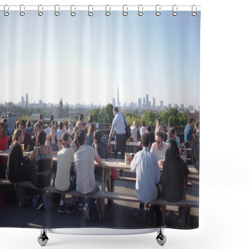 Personality  Busy Summer Viewpoint Of London's Skyline Shower Curtains