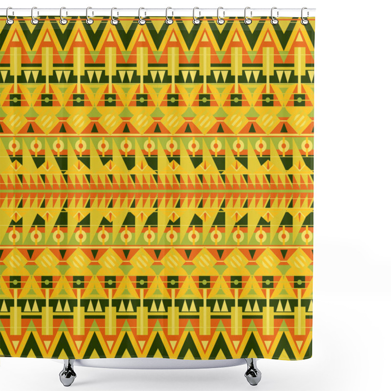 Personality  Seamless Geometric Pattern In Aztec Style. Shower Curtains