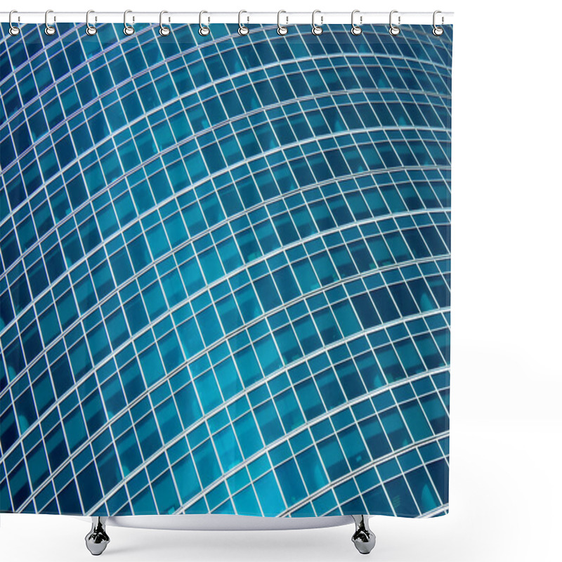 Personality  Modern Glass Geometric Side Of Business Center Shower Curtains