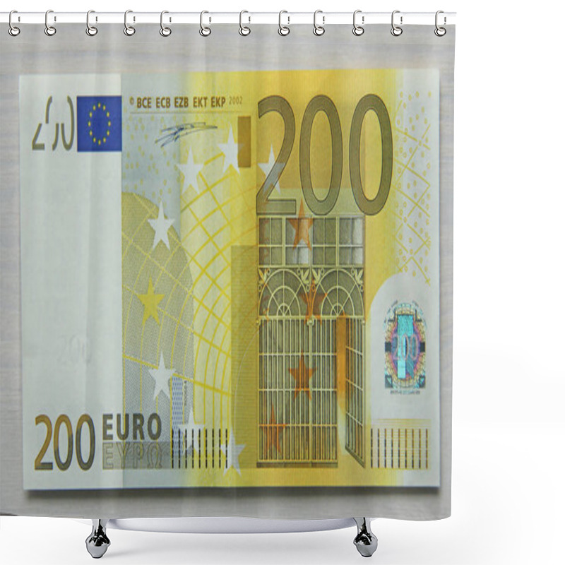 Personality  Money Photo. Paper Banknotes Euro, 200 Euro. Shower Curtains