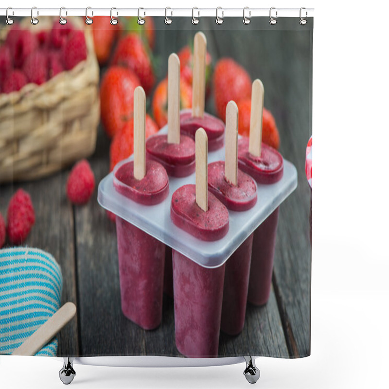 Personality  Homemade Organic Berry Fruit Lolly Pops Shower Curtains