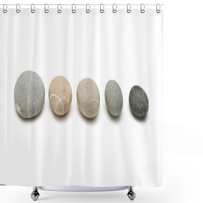 Personality  Stones In Line Shower Curtains