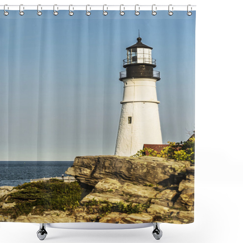 Personality  Portland Head Lighthouse Shower Curtains