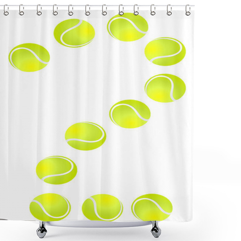 Personality  Tennis Ball Number 2 Shower Curtains