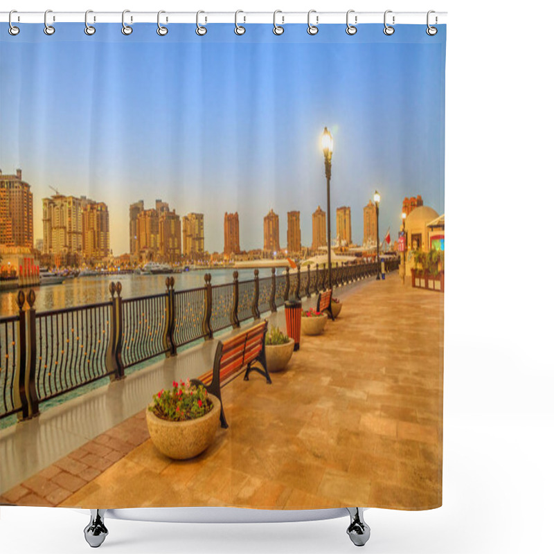 Personality  Porto Arabia Corniche Night Shower Curtains