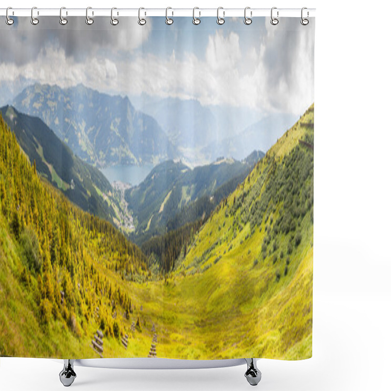 Personality  Austrian Alps Landscape Shower Curtains