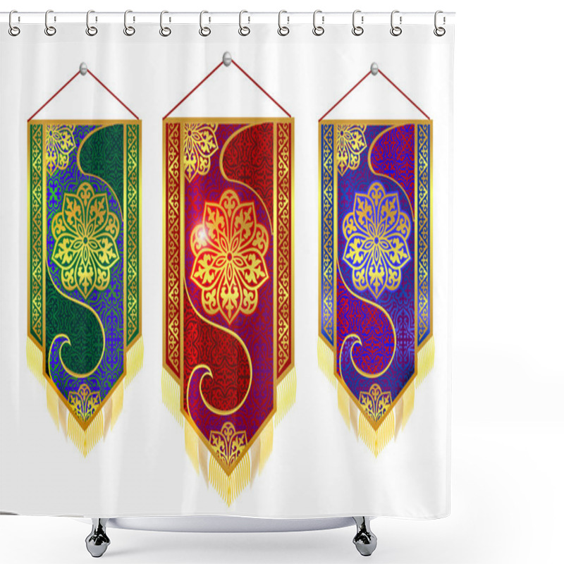 Personality  Pattern, Kazakh Ornament To National Souvenirs, Pennant, The Picture On The Wall Panels, Wall Panels, Painting, Decoration, Textiles, Flag, Souvenir Flag, Carpet, Fabric Shower Curtains