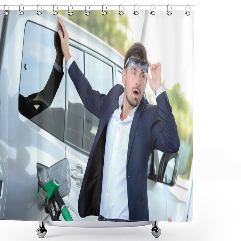 Personality  Petrol Filling Station Shower Curtains