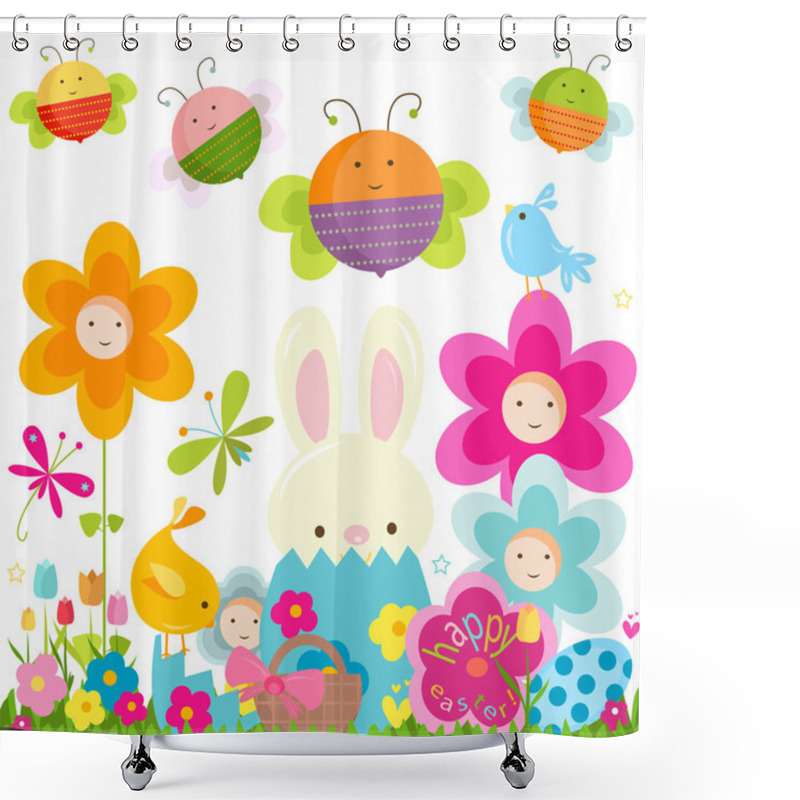 Personality  Easter Background Shower Curtains