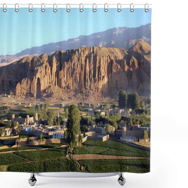 Personality  Bamyan (Bamiyan) In Central Afghanistan. This Is A View Over The Bamyan (Bamiyan) Valley Showing The Large Buddha Niche In The Cliff. The Buddhas Were Destroyed By The Taliban. UNESCO Site Afghanistan Shower Curtains