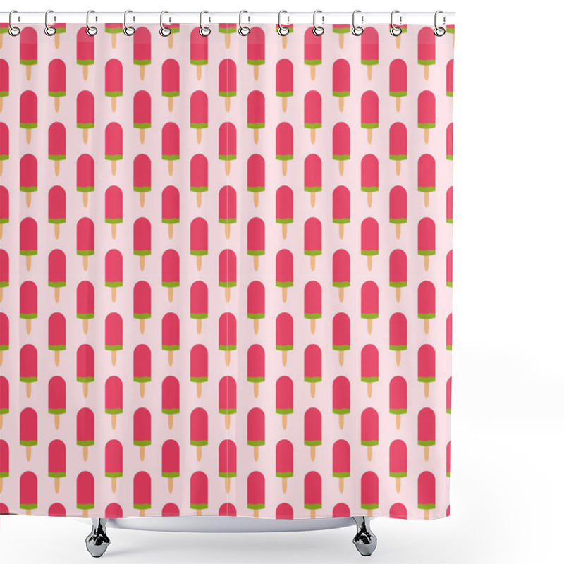 Personality  Ice Cream Seamless Pattern Background Fruit Vector Illustration Shower Curtains