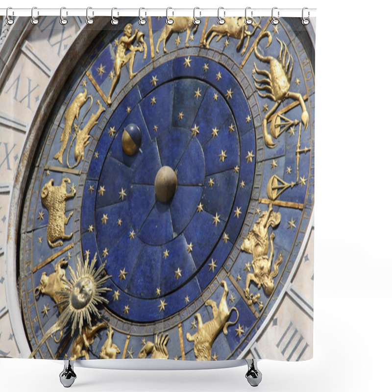 Personality  Astronomical Clock In Venice, Italy Shower Curtains