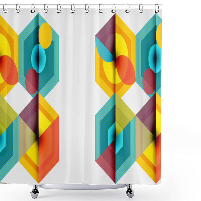 Personality  Hexagons, Diamonds Pattern. Geometric Repeating Hexagon Background Shower Curtains