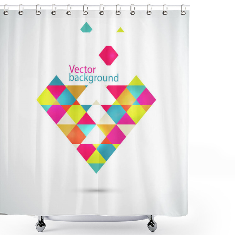 Personality  Abstract Vector Background With Triangles Shower Curtains