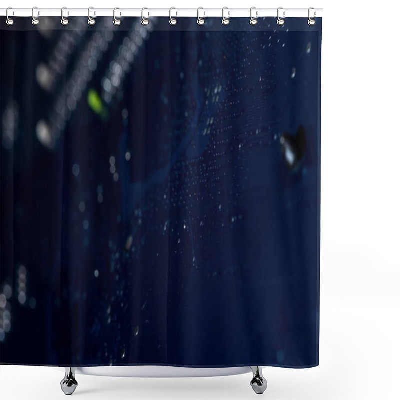 Personality  Selective Focus Of Computer Motherboard Elements Shower Curtains