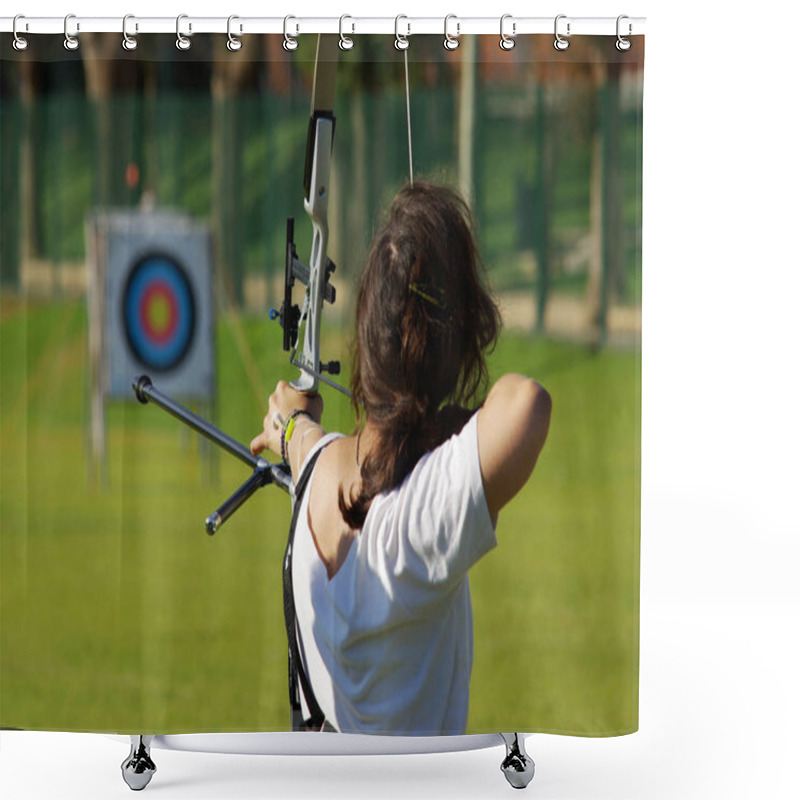 Personality  Archer Aiming At Target  Shower Curtains