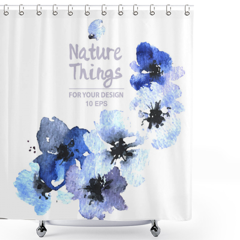 Personality  Watercoor Painted Poppies Shower Curtains