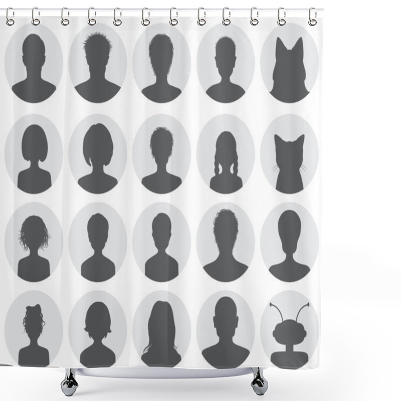 Personality  Set Of Avatars Shower Curtains