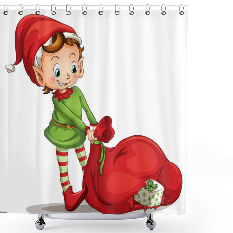 Personality  Christmas Elf Shower Curtains