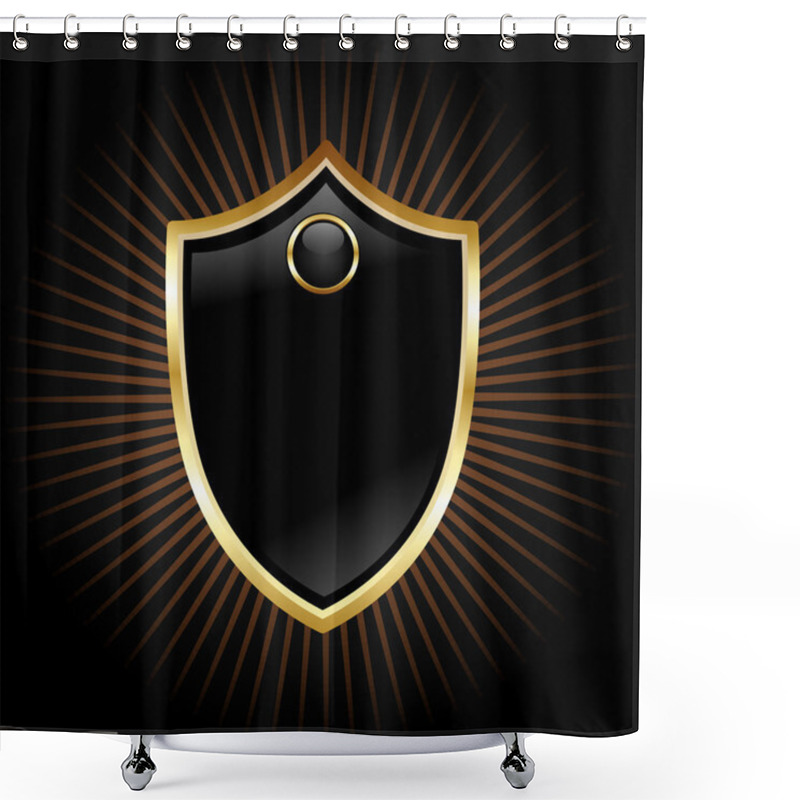 Personality  Button Sign  Vector  Illustration  Shower Curtains