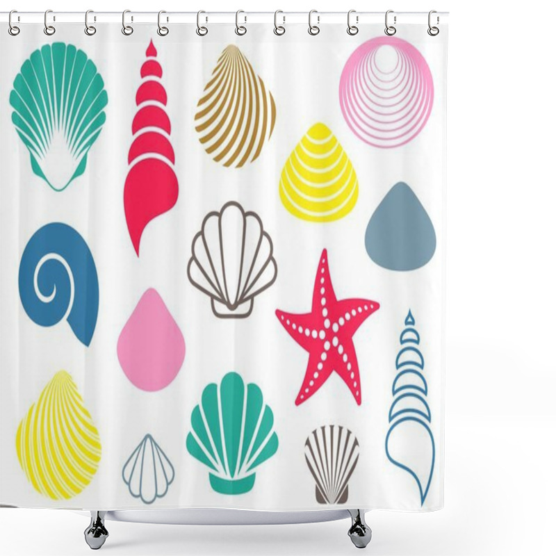 Personality  Sea Shells  Shower Curtains