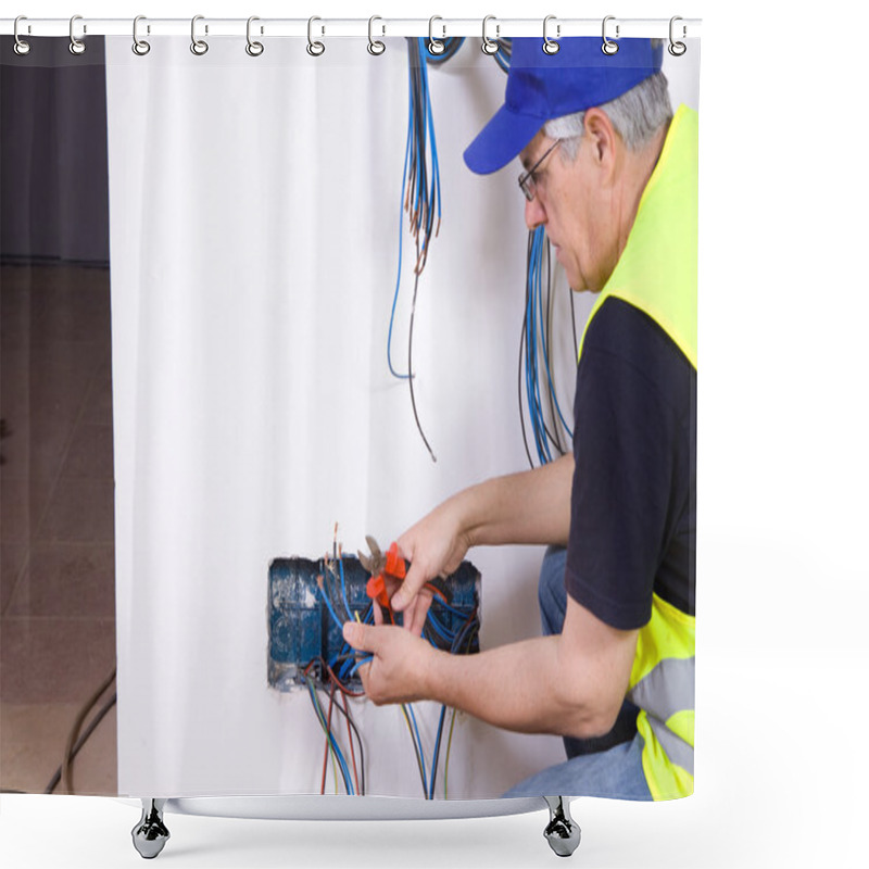 Personality  Electrician Shower Curtains