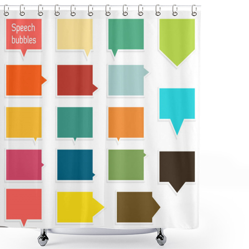 Personality  Collection Of Speech Bubbles Shower Curtains