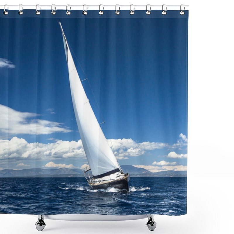 Personality  Sailing Yacht Shower Curtains