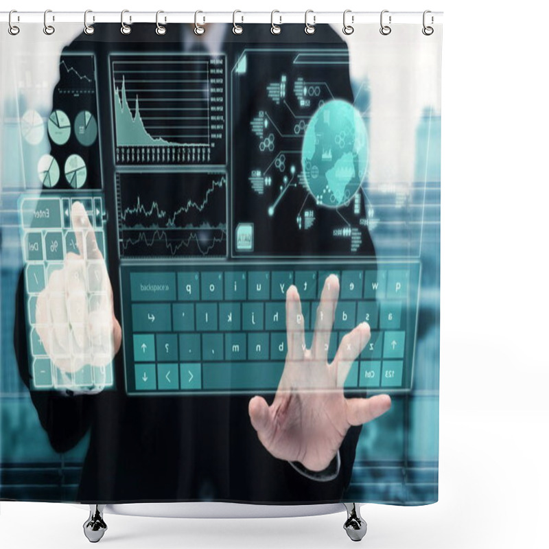 Personality  Internet Information And Multimedia Interface Shower Curtains