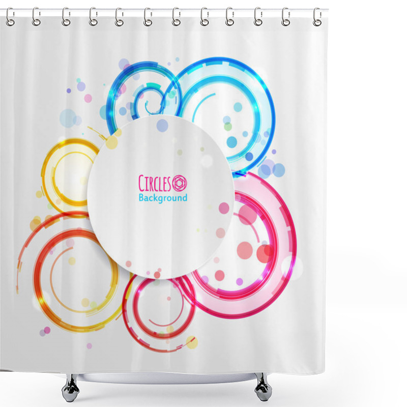 Personality  0194 - Circles Infographic 2 Shower Curtains