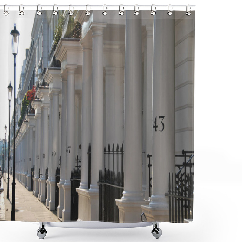 Personality  Luxury Apartment Building In London South Kensington, Houses And Streets Shower Curtains