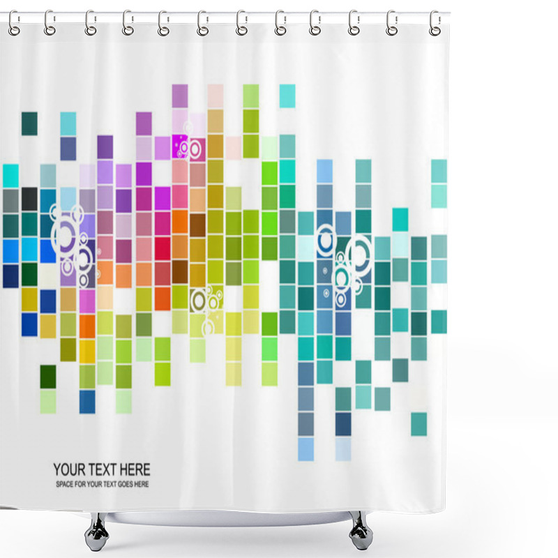 Personality  Vector Mosaic Pattern Shower Curtains