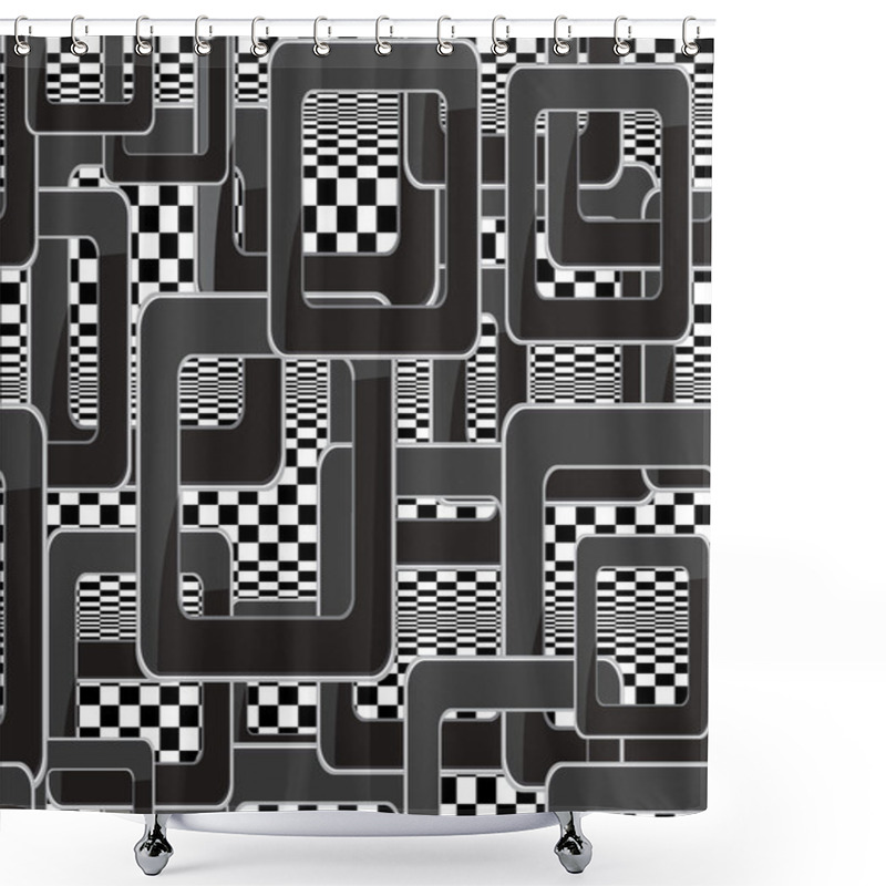 Personality  Seamless Simple Mosaic Patterns Shower Curtains