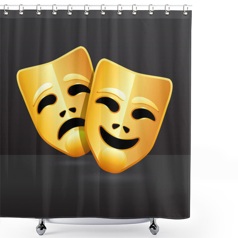 Personality  Comedy And Tragedy Theater Masks Shower Curtains