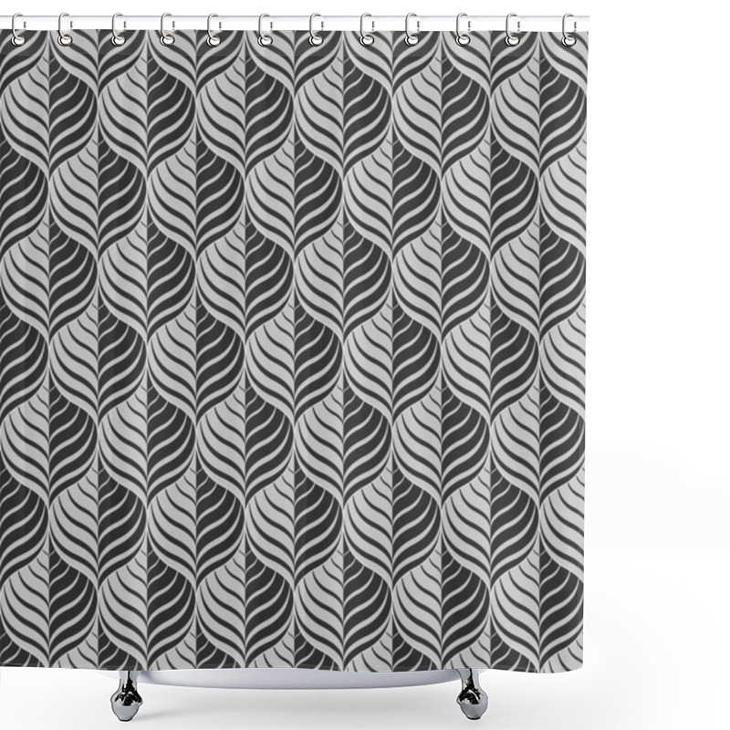 Personality  Vector Monochrome Pattern, Seamless Background Shower Curtains