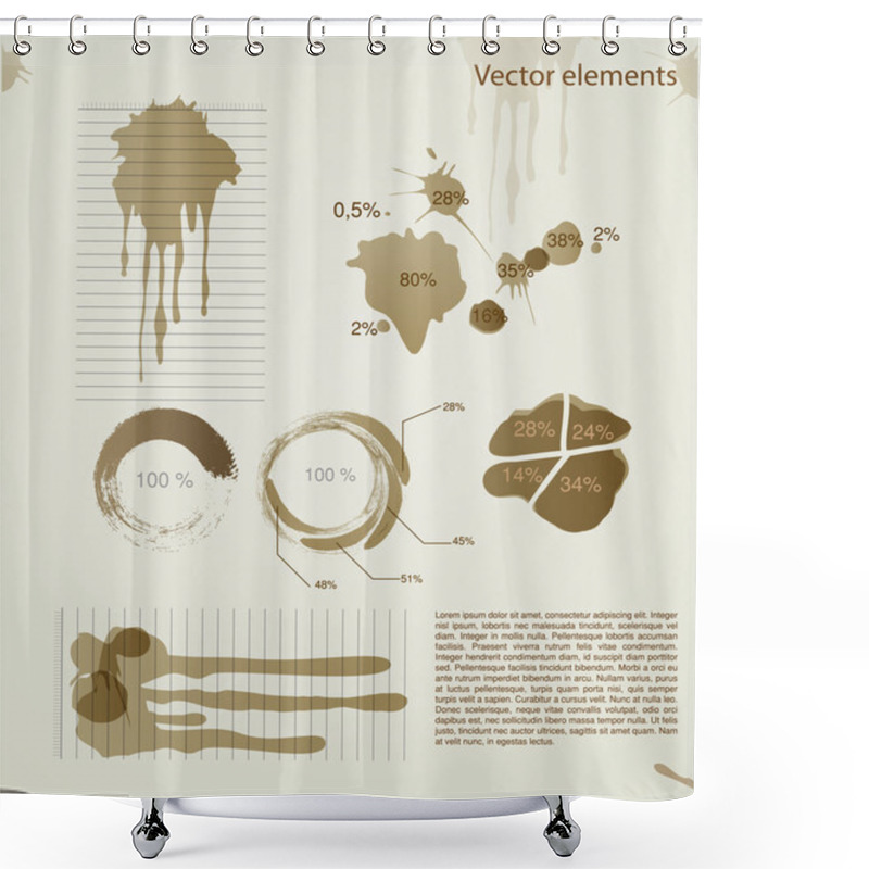 Personality  Set Of Infographic Vector Elements Shower Curtains