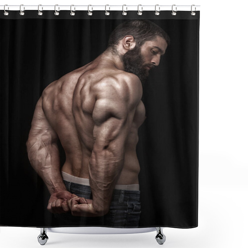 Personality  Strong Athletic Berdy Man Shower Curtains