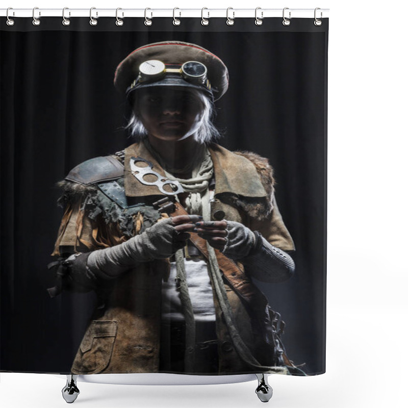 Personality  Post Apocalypse Female Survivor Shower Curtains