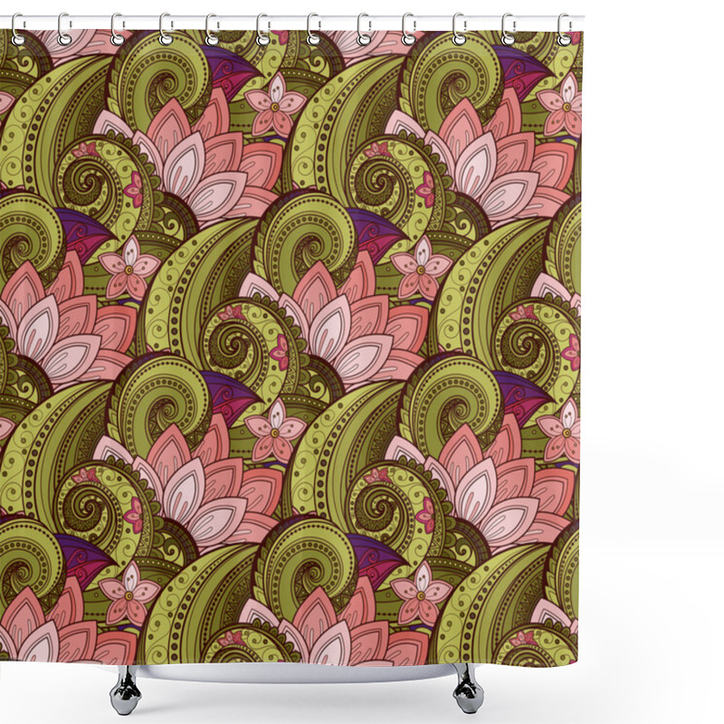 Personality  Abstract Seamless Floral Pattern Shower Curtains