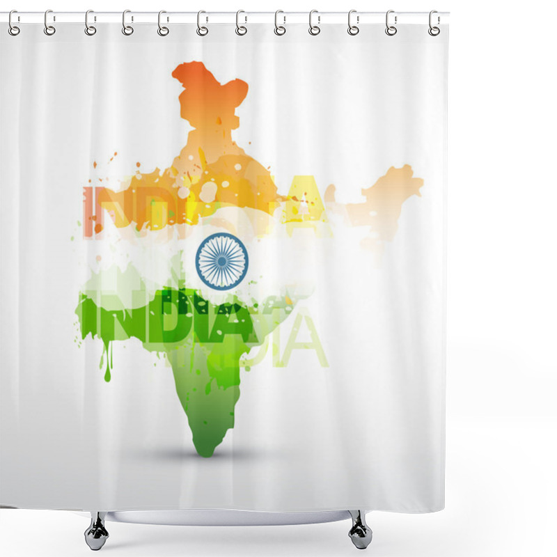 Personality  Indian Vector Map Shower Curtains