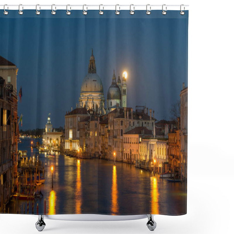 Personality  Italy. Venice. Evening View Of The Grand Canal. Shower Curtains