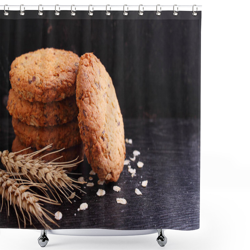 Personality  Oatmeal Cookies With Grains  Shower Curtains